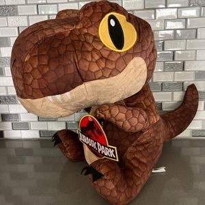 Universal Studios Jurassic Park Brown Tyrannosaurus Rex Dinosaur Plush 14” / NEW
